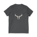 Razera Bull Logo V-Neck Tee — Minimal Gaming Emblem T-Shirt