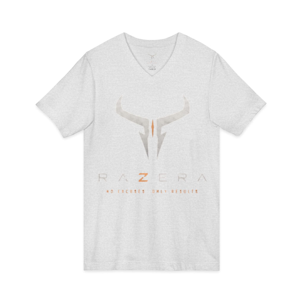 Razera Bull Logo V-Neck Tee — Minimal Gaming Emblem T-Shirt