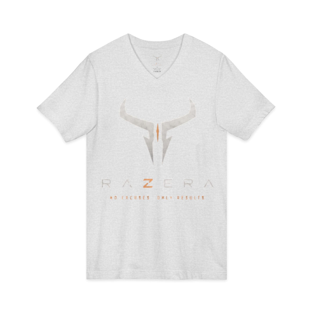 Razera Bull Logo V-Neck Tee — Minimal Gaming Emblem T-Shirt