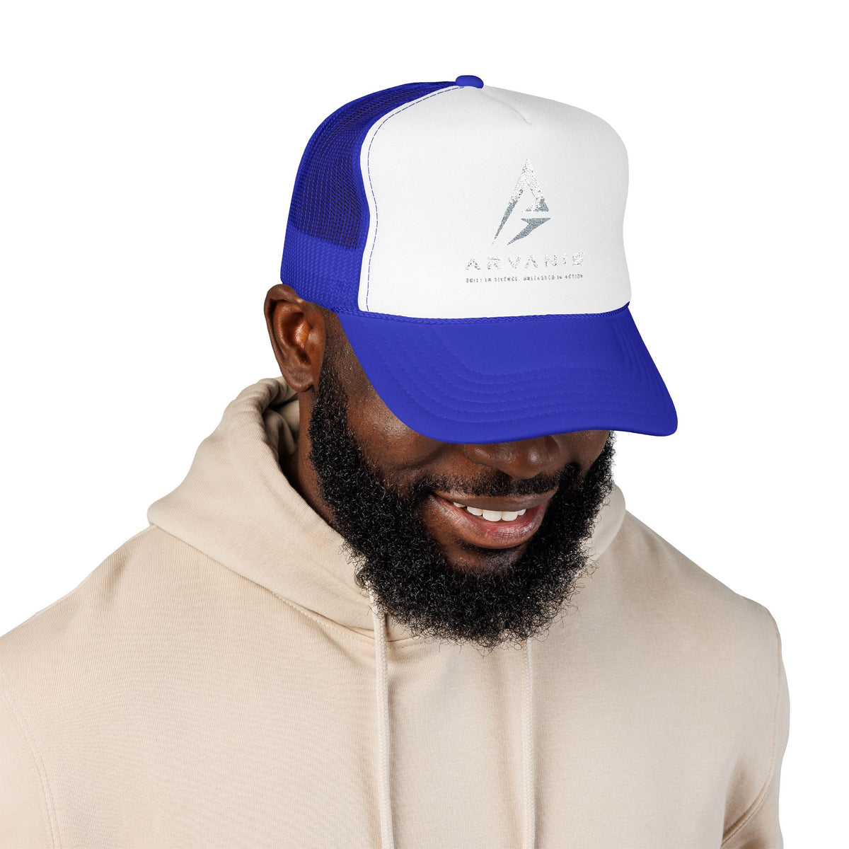 Arvanis Logo Trucker Hat — Vintage Distressed Foam Cap