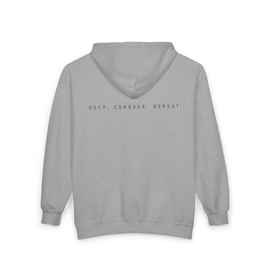 Zip Hoodie — DAROK Logo with “Defy. Endure. Repeat.” Back
