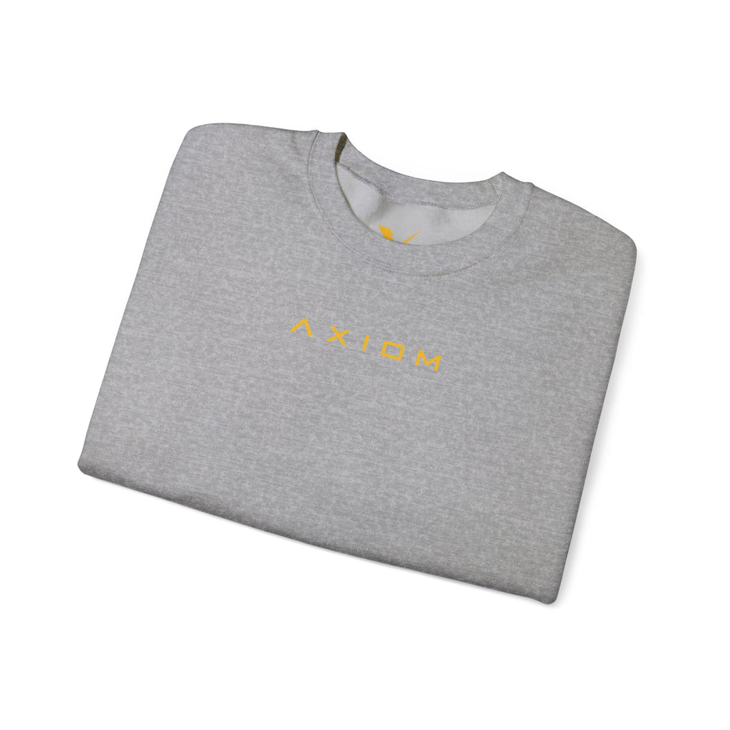 Crewneck Sweatshirt — Minimal 'AXIOM' Logo Pullover with Vertical Back Text