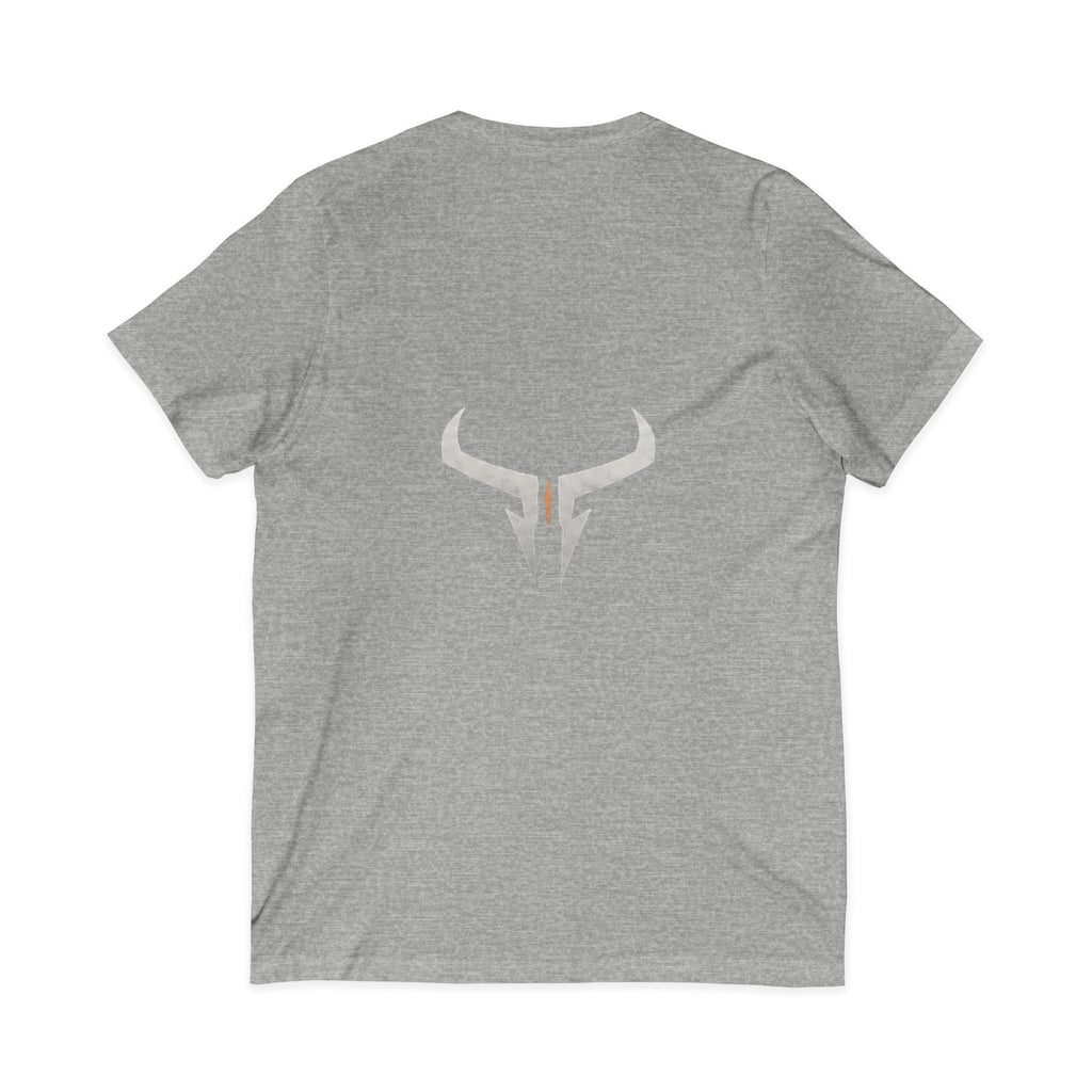 Razera Bull Logo V-Neck Tee — Minimal Gaming Emblem T-Shirt
