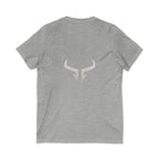 Razera Bull Logo V-Neck Tee — Minimal Gaming Emblem T-Shirt