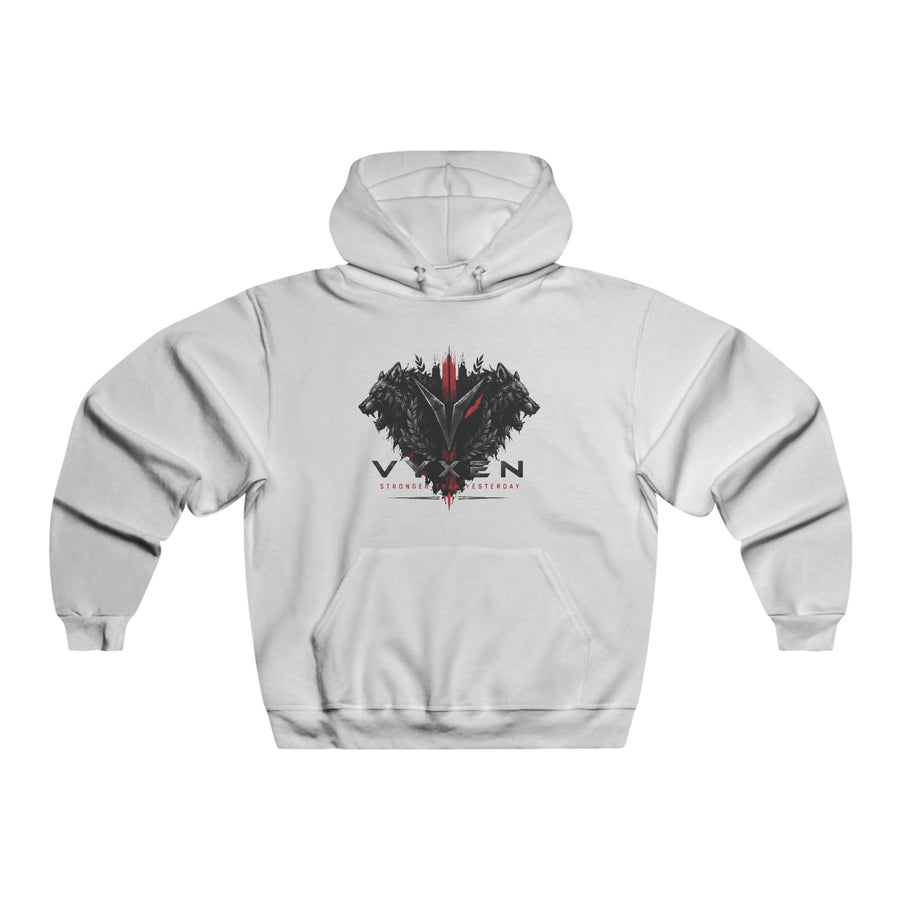 Vyxen Gothic Wolf Crest Hoodie — "VYXEN" Band Logo Pullover