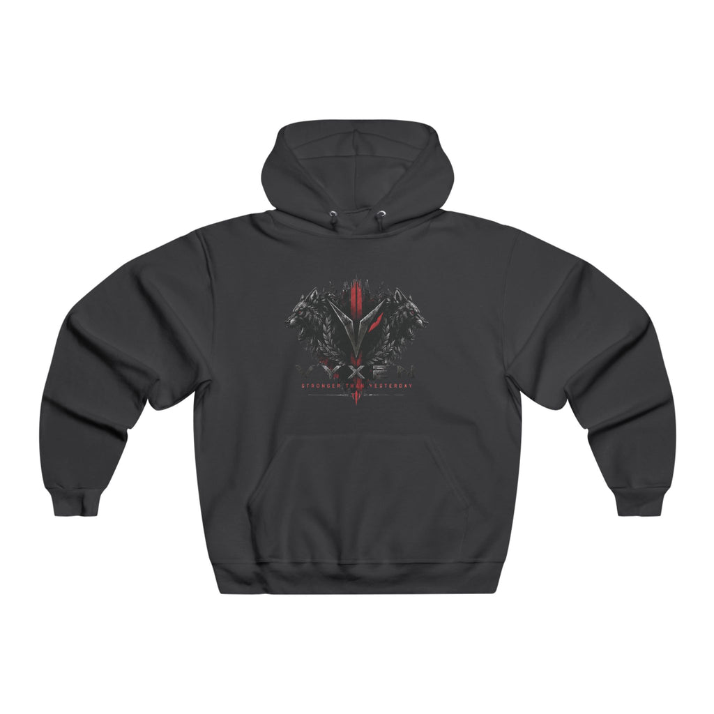 Vyxen Gothic Wolf Crest Hoodie — "VYXEN" Band Logo Pullover
