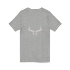 Razera Bull Logo V-Neck Tee — Minimal Gaming Emblem T-Shirt