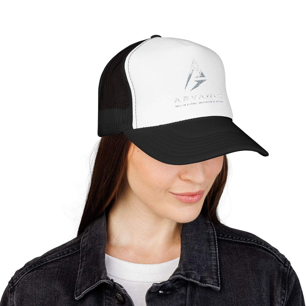 Arvanis Logo Trucker Hat — Vintage Distressed Foam Cap