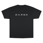Champion T-Shirt — DAROK Minimal Logo Tee with Vertical “Defy Conquer Repeat” Back Print