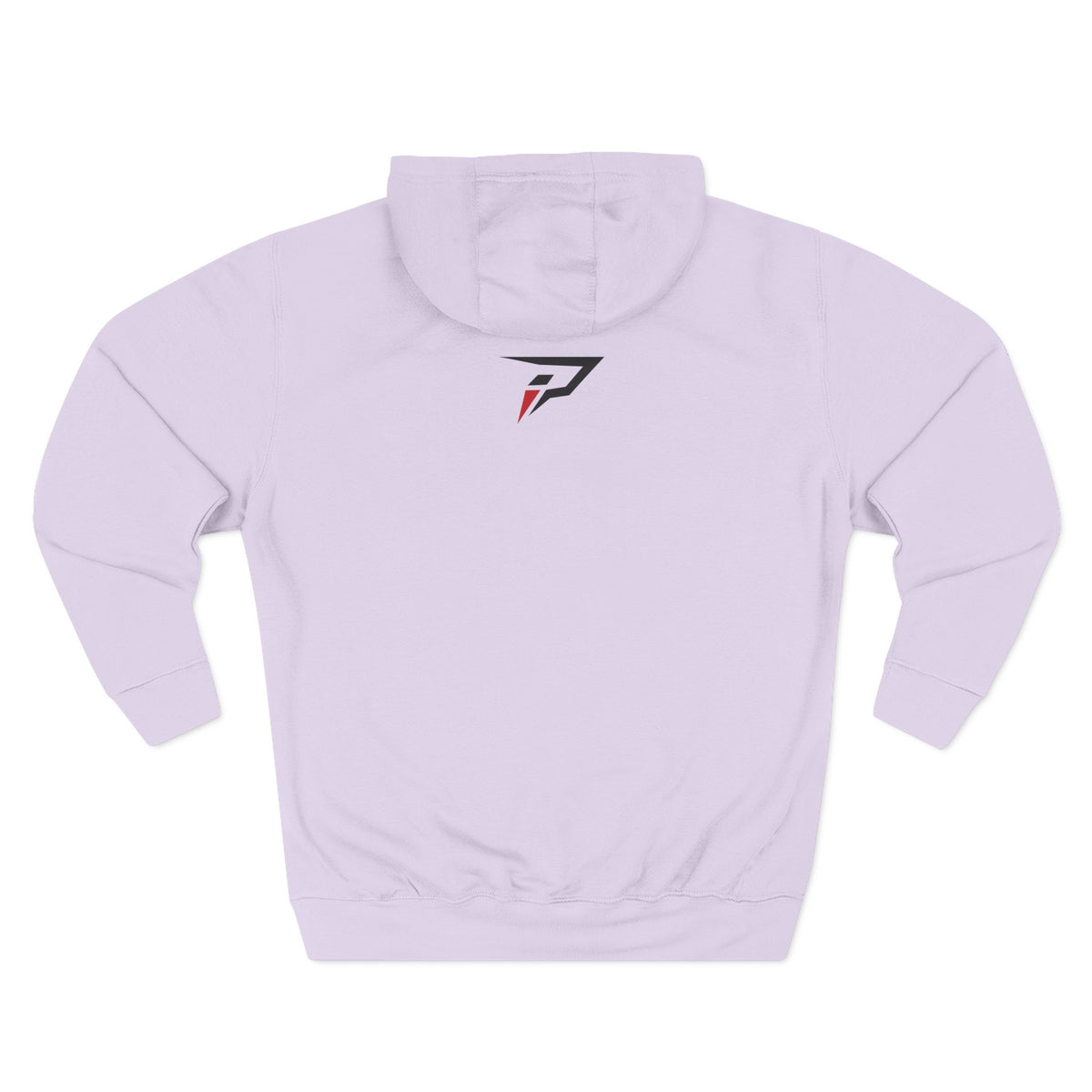 Primalis Minimal Logo Hoodie — White Fleece Pullover with Front Text & Back Emblem