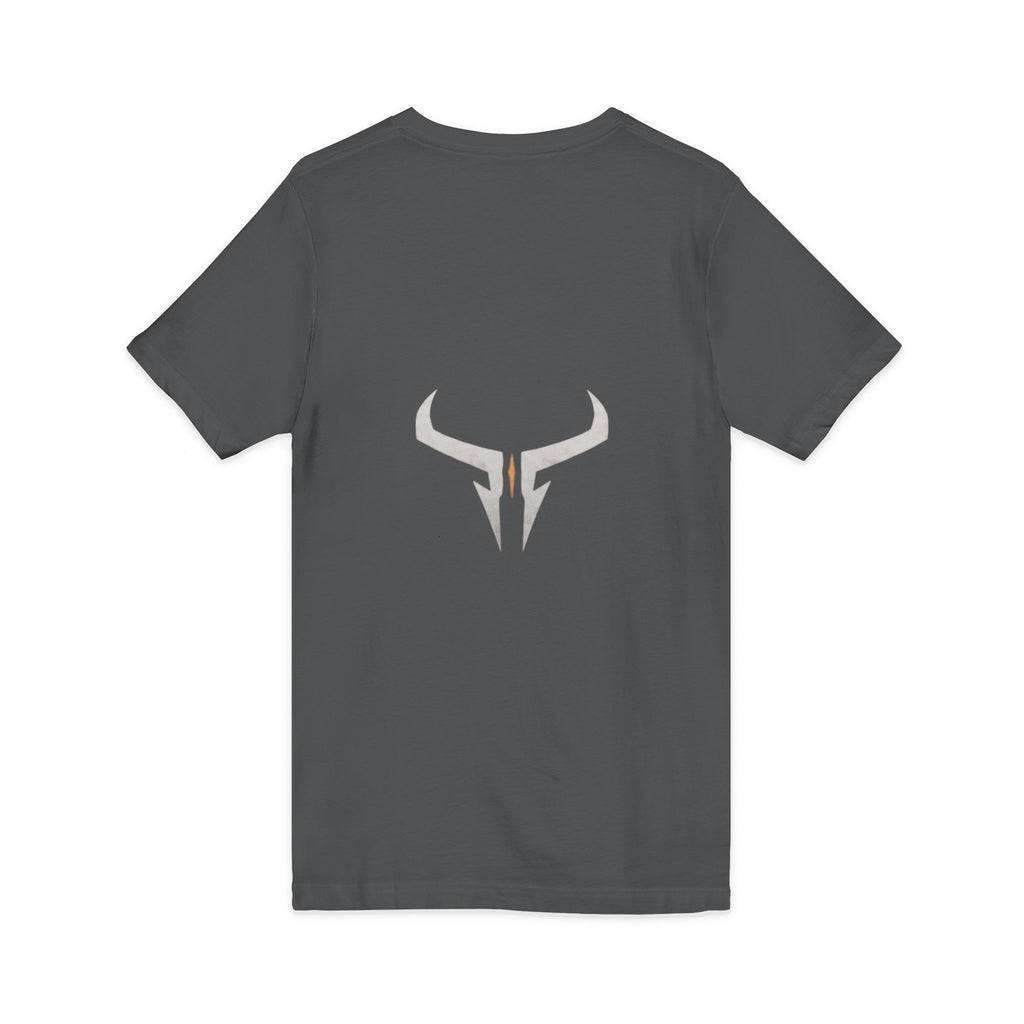 Razera Bull Logo V-Neck Tee — Minimal Gaming Emblem T-Shirt