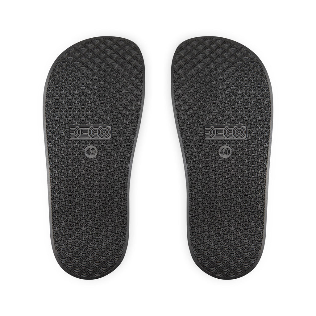 Men's Removable-Strap Slide Sandals — Lightweight White Slides with Removable Strap, Casual Pool & Beach Footwear