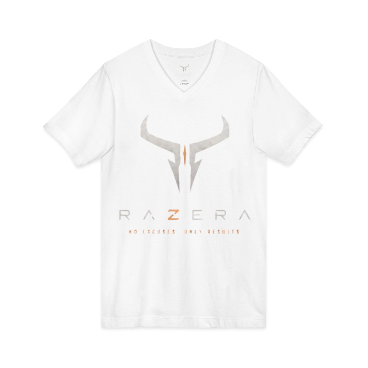 Razera Bull Logo V-Neck Tee — Minimal Gaming Emblem T-Shirt