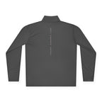 Quarter-Zip Pullover — Minimal Crescent Moon "Stay Grounded, Breathe"