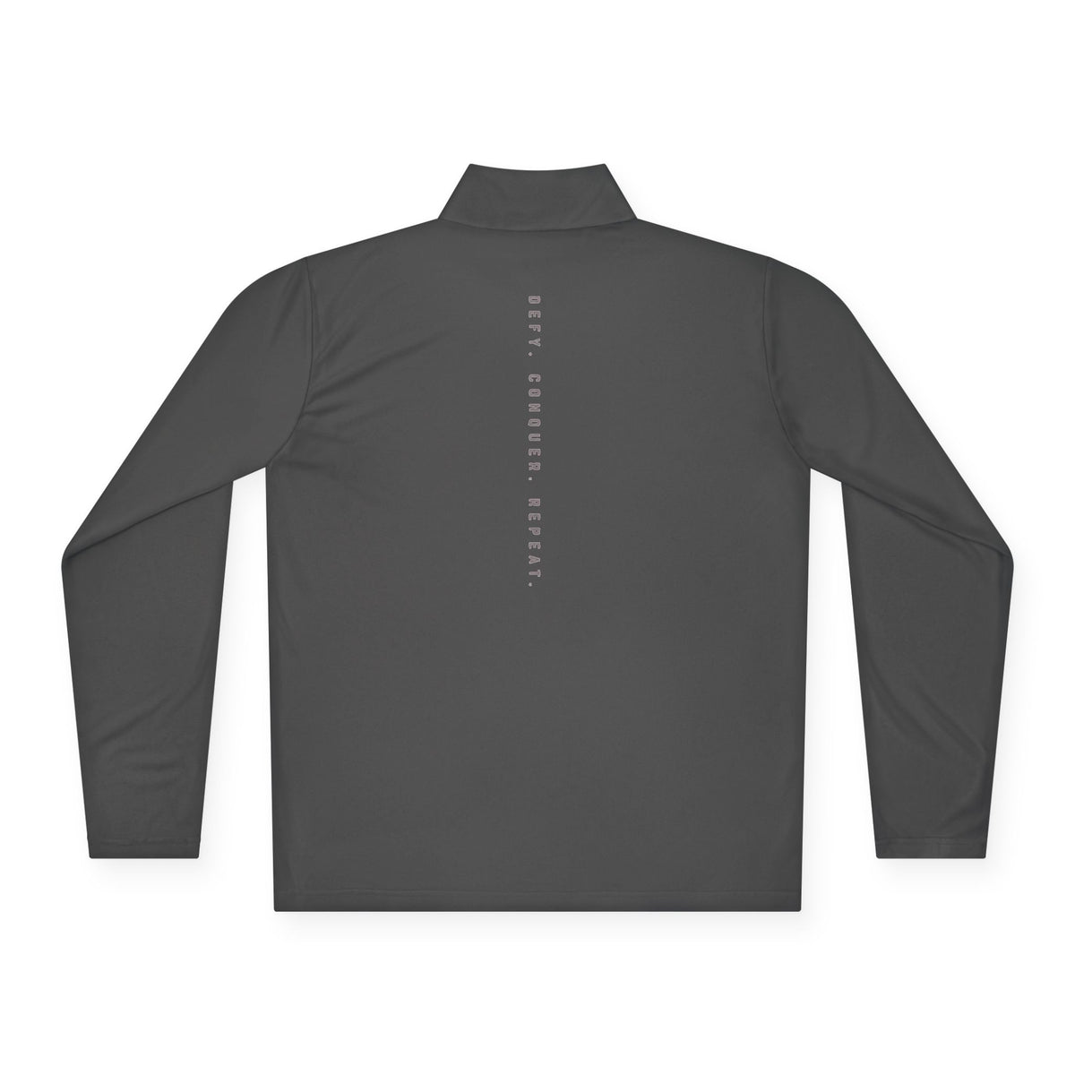 Quarter-Zip Pullover — Minimal Crescent Moon "Stay Grounded, Breathe"