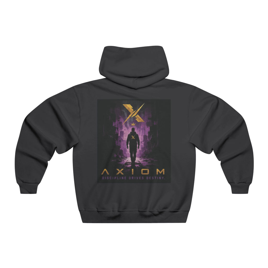 Axiom Sci‑Fi Graphic Hoodie — 'Axiom' Logo & Night Alley Print