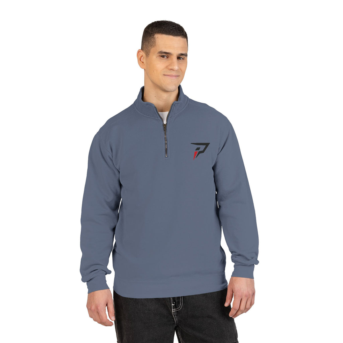 Primalis Quarter-Zip Sweatshirt — Minimal Athletic Logo Pullover