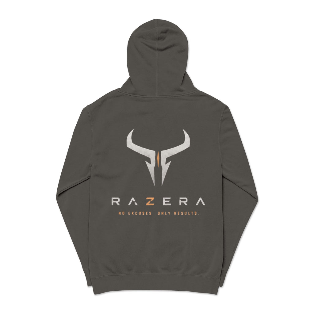Razera Bull Logo Hoodie — Pigment-Dyed Pink Comfort Pullover