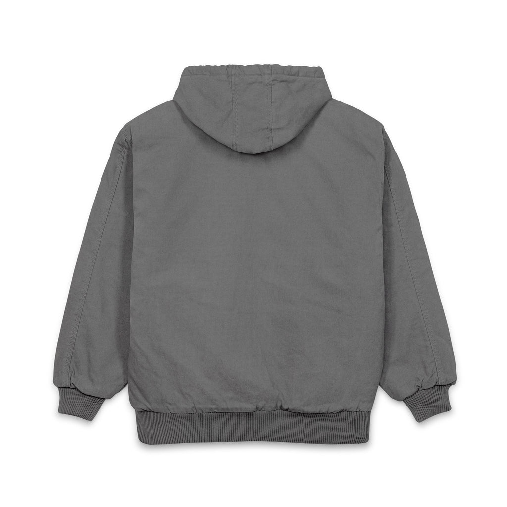 Hooded Work Jacket — Embroidered Bull Skull Logo