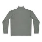 Quarter-Zip Pullover — Minimal Crescent Moon "Stay Grounded, Breathe"
