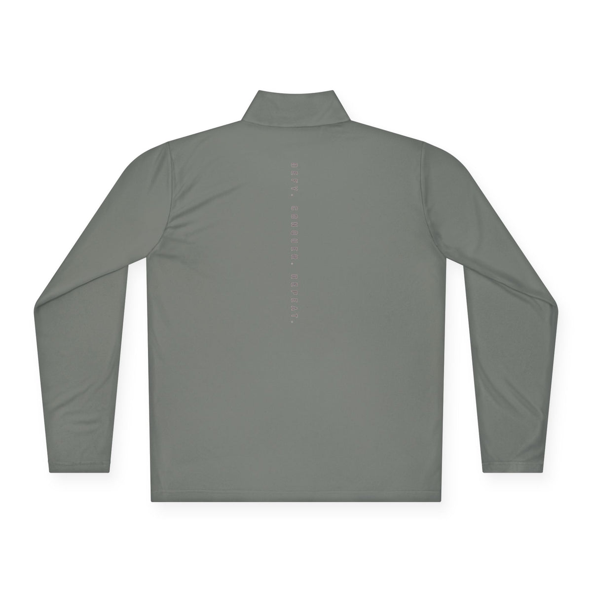 Quarter-Zip Pullover — Minimal Crescent Moon "Stay Grounded, Breathe"