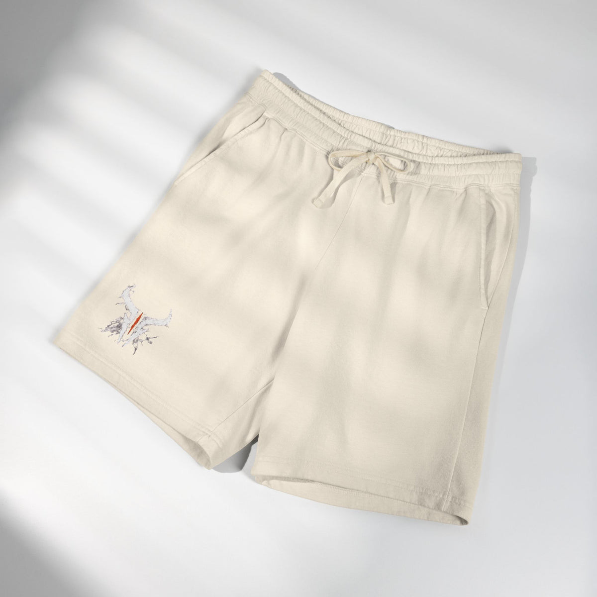 Lightweight Fleece Sweat Shorts — Garment-Dyed Comfort with Subtle Logo