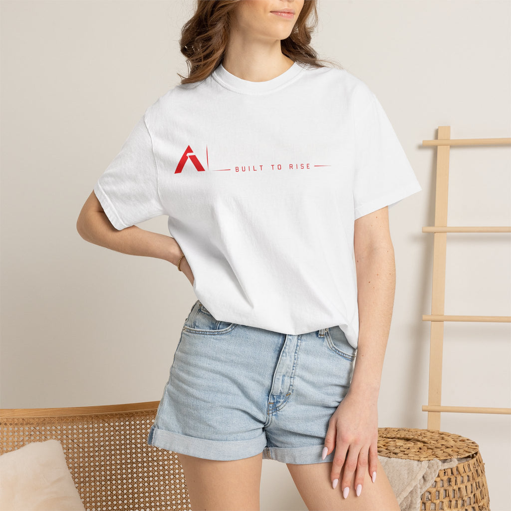 T-Shirt "Built to Rise" Minimalist Logo Tee
