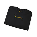 Crewneck Sweatshirt — Minimal 'AXIOM' Logo Pullover with Vertical Back Text