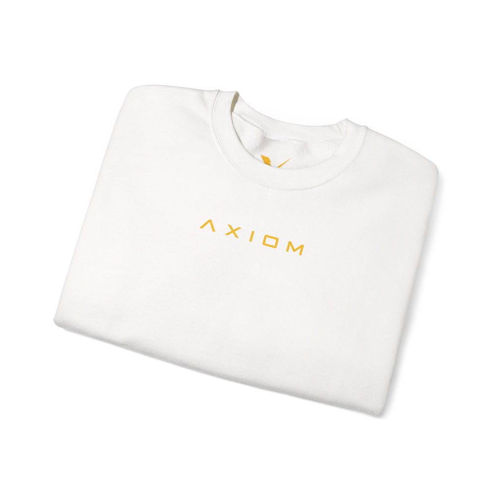 Crewneck Sweatshirt — Minimal 'AXIOM' Logo Pullover with Vertical Back Text