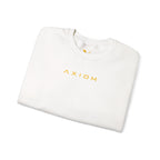 Crewneck Sweatshirt — Minimal 'AXIOM' Logo Pullover with Vertical Back Text