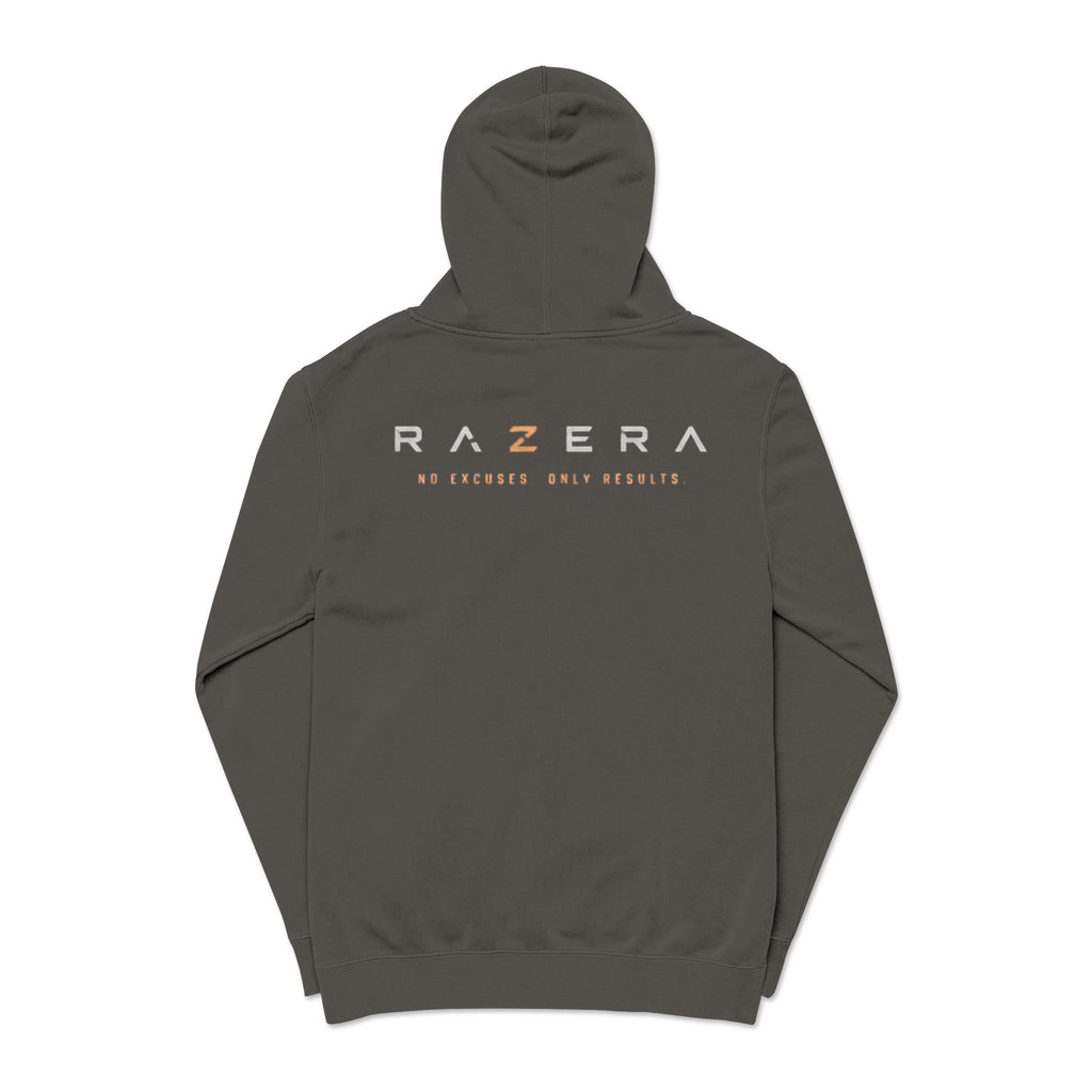 Pigment-Dyed Logo Hoodie — Bull Skull Front & Razera Back
