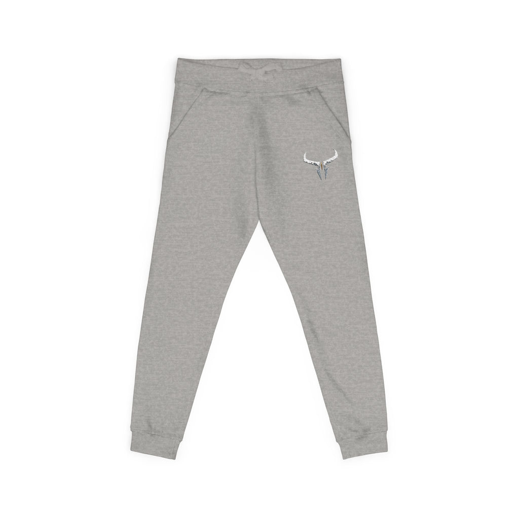 Embroidered Longhorn Fleece Sweatpants — Relaxed Western Joggers