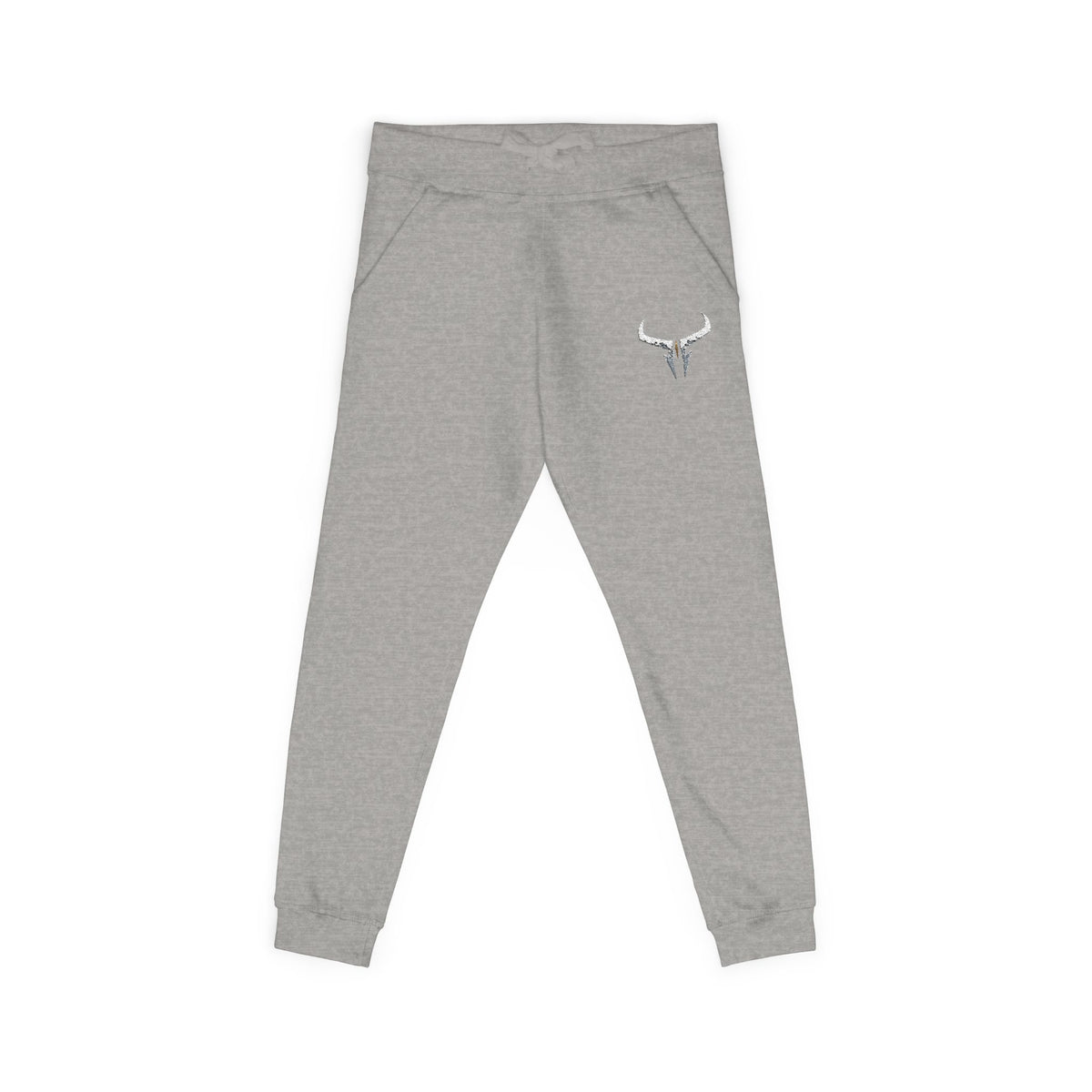 Embroidered Longhorn Fleece Sweatpants — Relaxed Western Joggers
