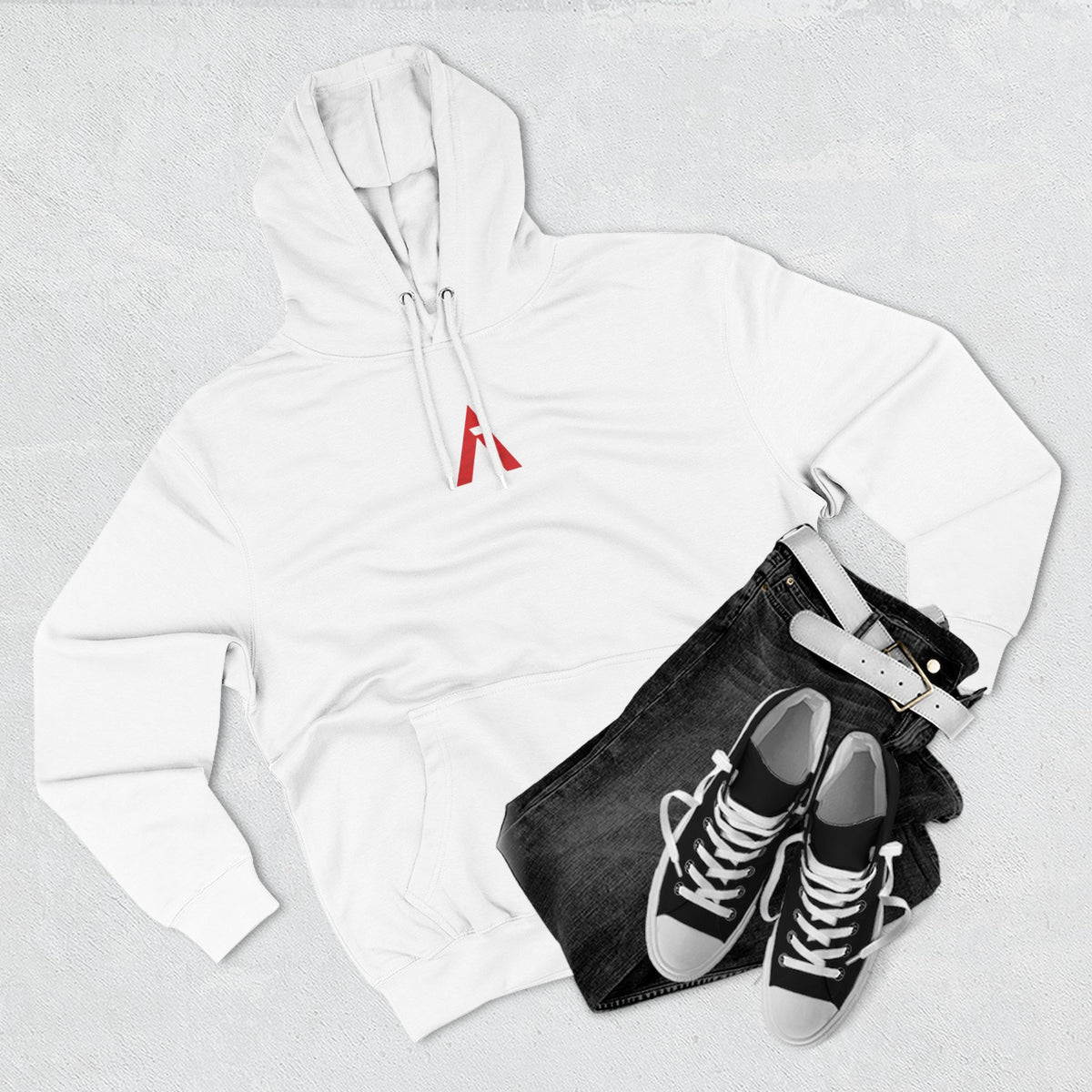 Ascend Mountain Logo Hoodie — Minimalist Outdoor Adventure Fleece
