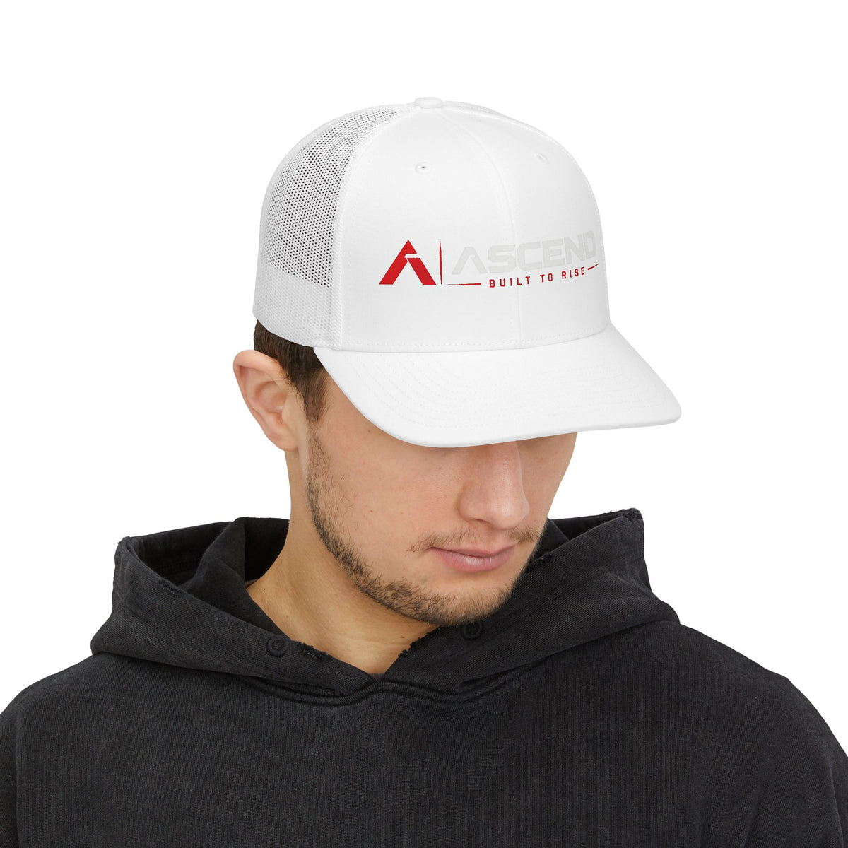 Trucker Cap — 'Ascend: Built to Rise' Logo Mesh Snapback