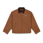 Work Jacket – Minimal Bull Skull Logo Black Duck Cloth Jacket