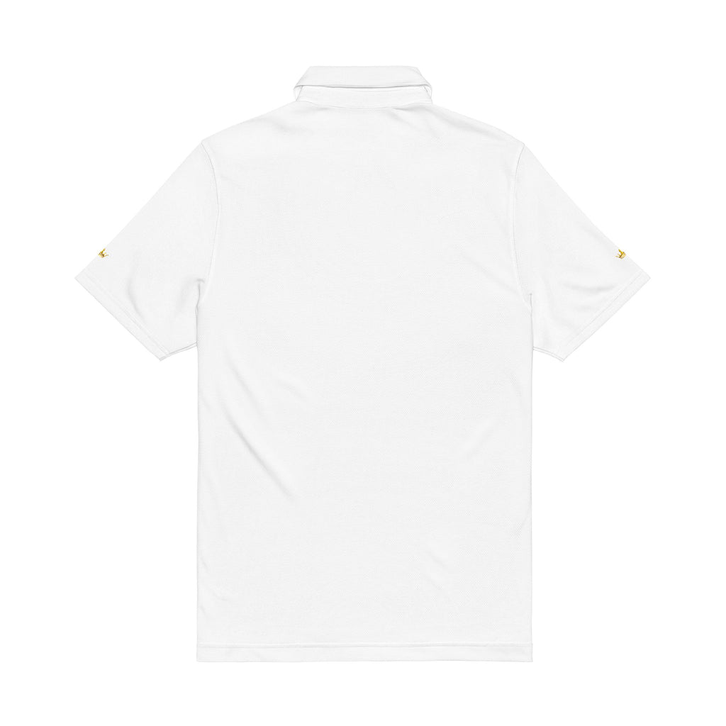 Embroidered White Men's Performance Polo