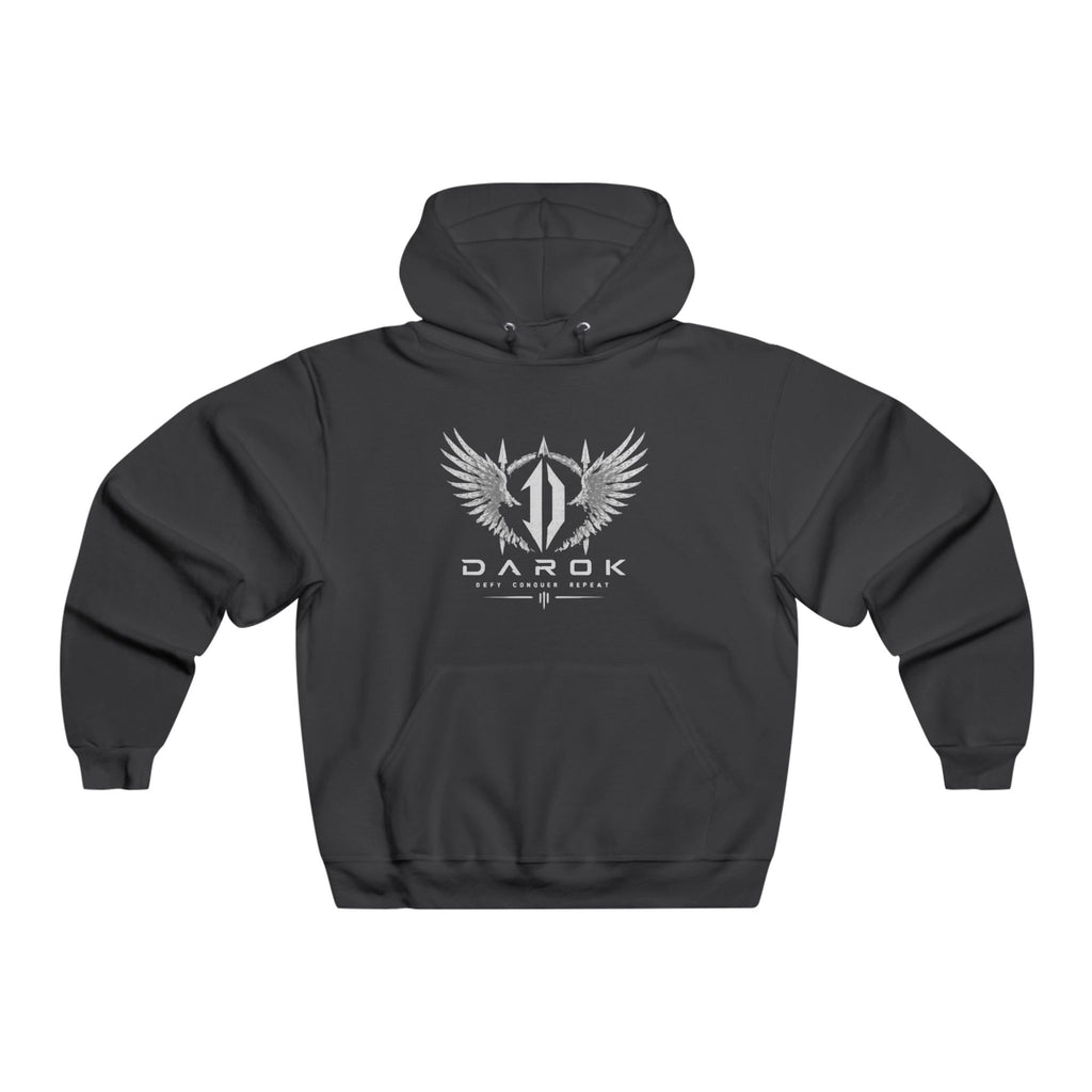 Wolf Pack Graphic Hoodie — 'DAROK' Distressed Wolf Head Men's Pullover