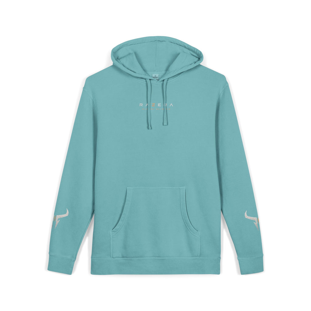 Razera Bull Logo Hoodie — Pigment-Dyed Pink Comfort Pullover