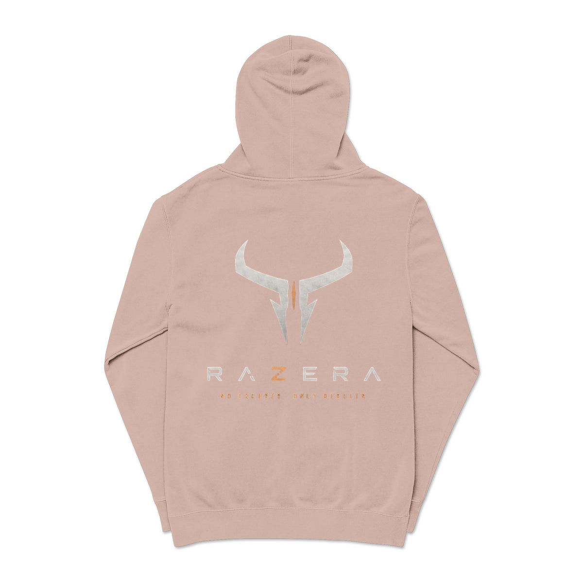 Razera Bull Logo Hoodie — Pigment-Dyed Pink Comfort Pullover