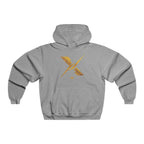 Axiom Gold Logo Hoodie — Minimalist Metallic Graphic Pullover