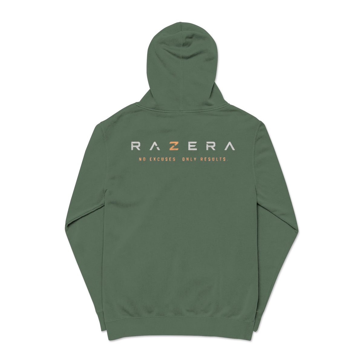 Pigment-Dyed Logo Hoodie — Bull Skull Front & Razera Back