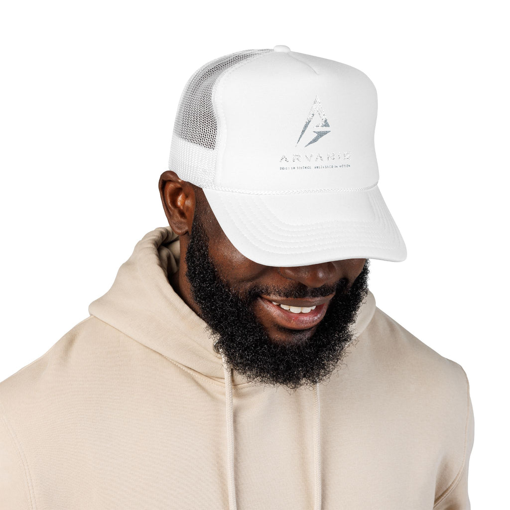 Arvanis Logo Trucker Hat — Vintage Distressed Foam Cap