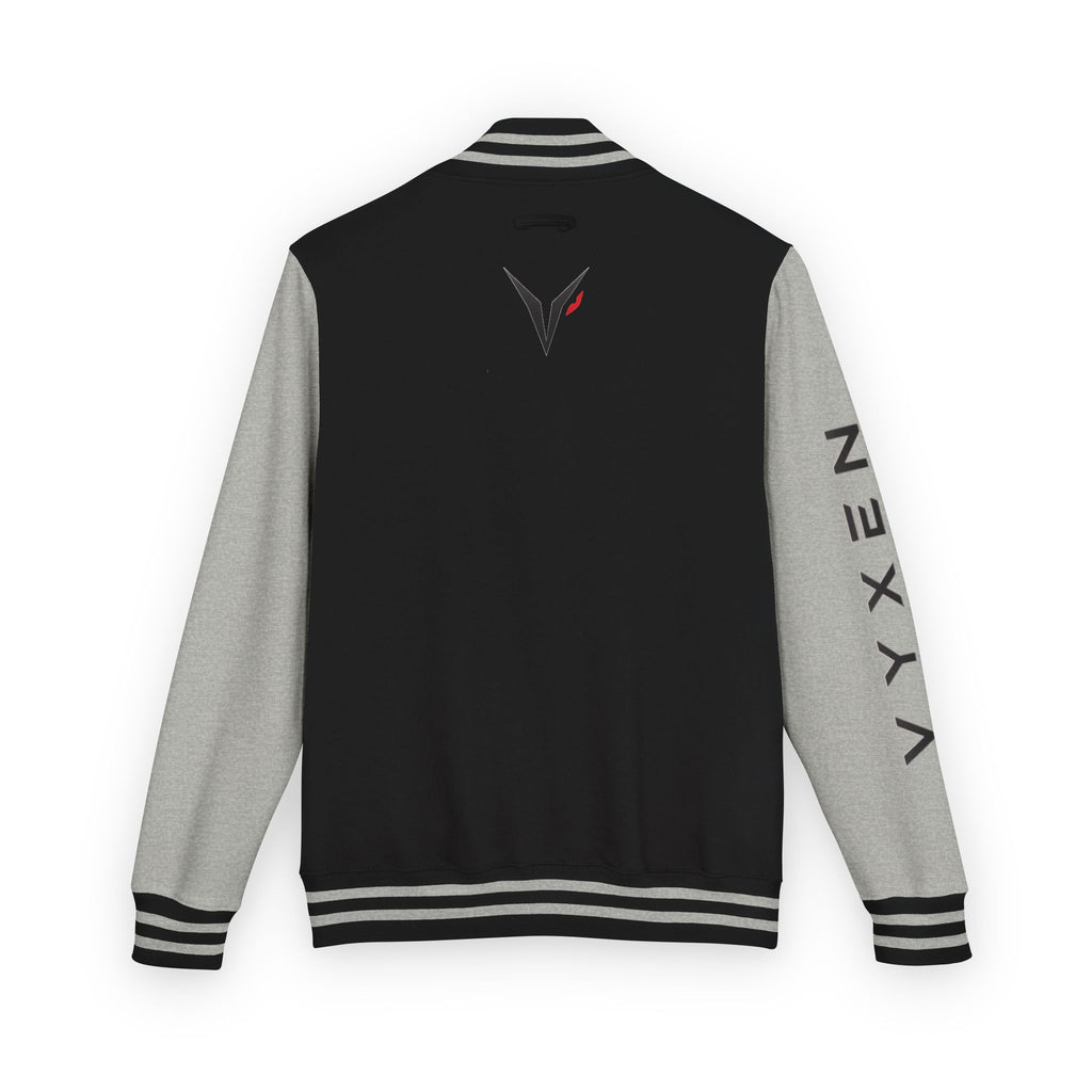Vyxen Red & White Letterman Jacket — "VYXEN" Sleeve Logo
