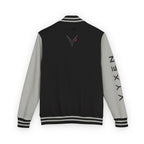 Vyxen Red & White Letterman Jacket — "VYXEN" Sleeve Logo