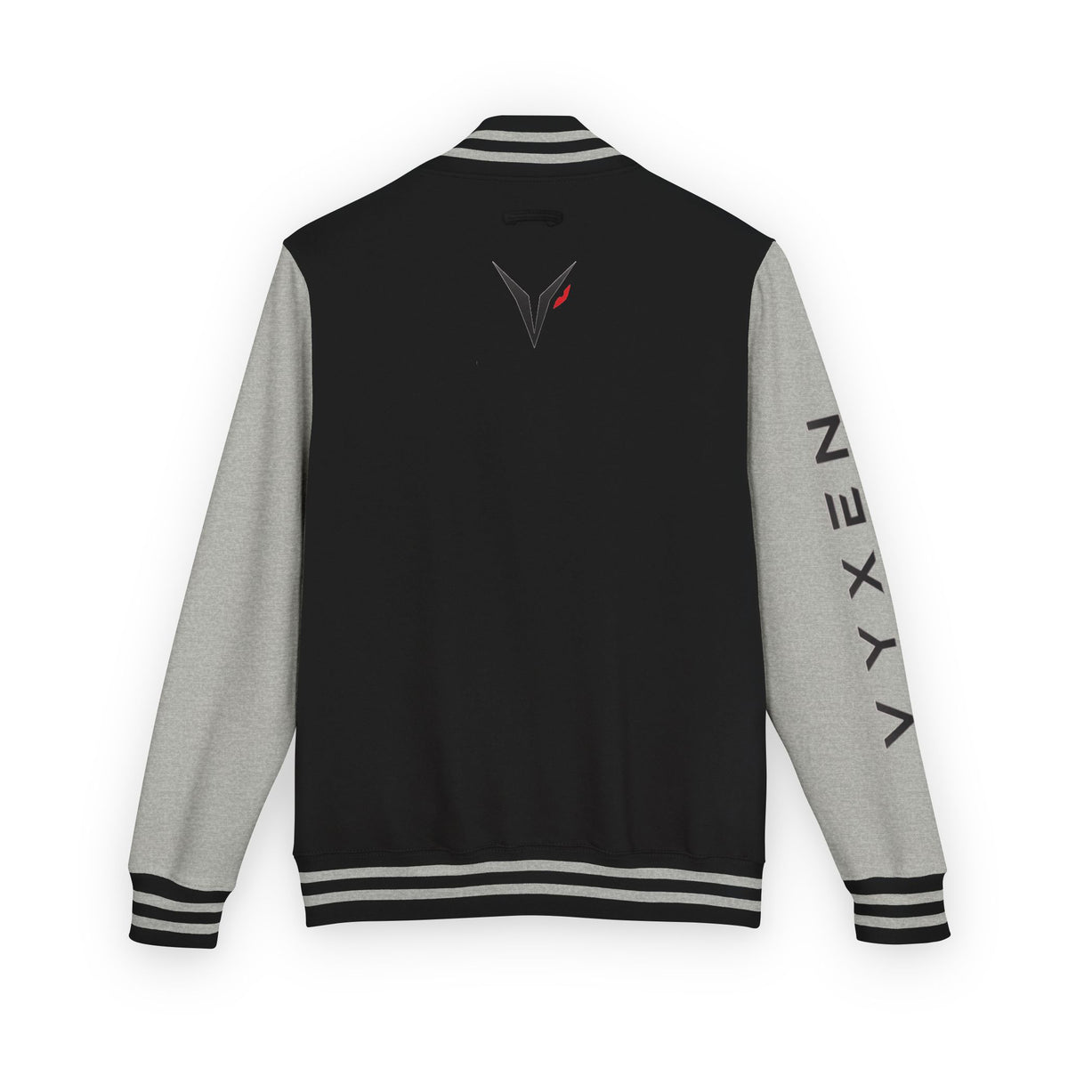 Vyxen Red & White Letterman Jacket — "VYXEN" Sleeve Logo
