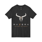 Razera Bull Logo V-Neck Tee — Minimal Gaming Emblem T-Shirt