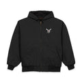 Hooded Work Jacket — Embroidered Bull Skull Logo