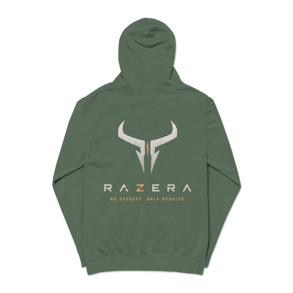 Razera Bull Logo Hoodie — Pigment-Dyed Pink Comfort Pullover