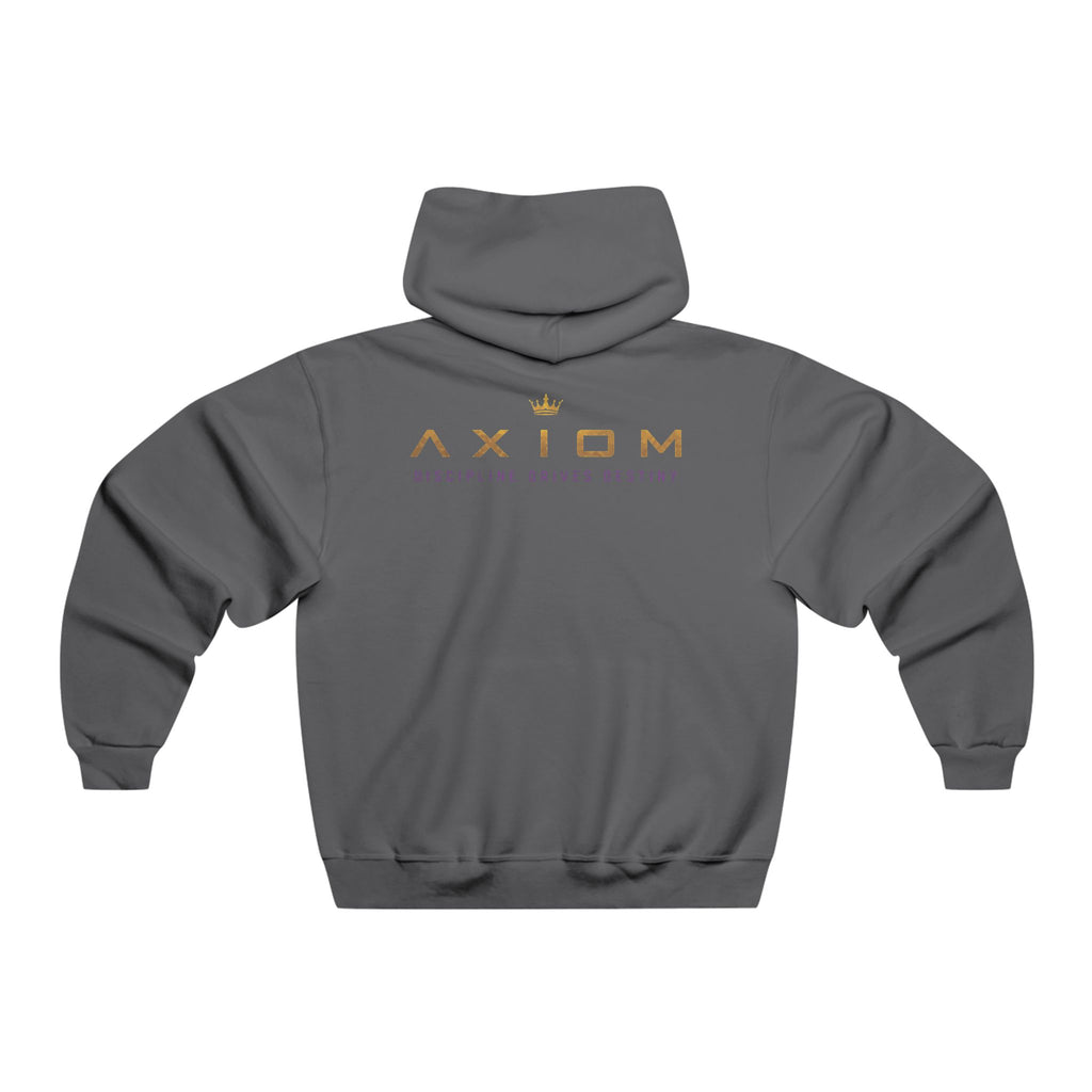 Axiom Gold Logo Hoodie — Minimalist Metallic Graphic Pullover
